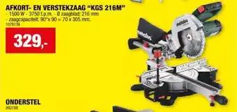 Hubo AFKORT EN VERSTEKZAAG "KGS 216M" aanbieding