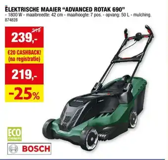 Hubo ELEKTRISCHE MAAIER "ADVANCED ROTAK 690" aanbieding