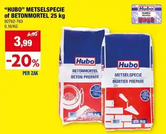 Hubo "HUBO" METSELSPECIE of BETONMORTEL 25 kg aanbieding