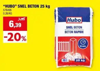 Hubo "HUBO" SNEL BETON 25 kg aanbieding