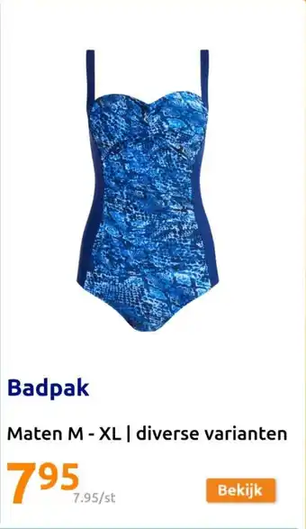 Action Badpak Maten M-XL aanbieding