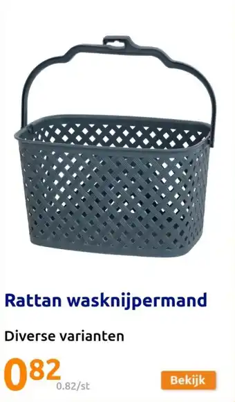 Action Rattan wasknijpermand aanbieding