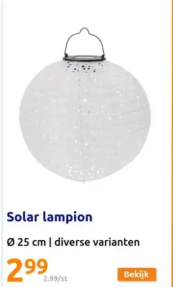 Action Solar lampion aanbieding