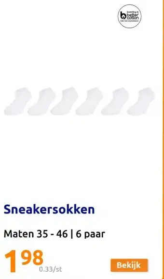 Action Sneakersokken aanbieding