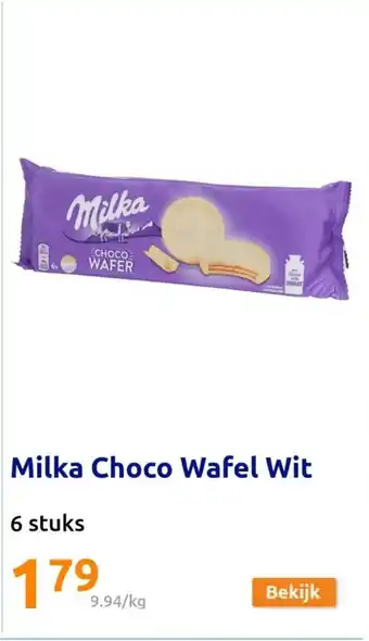 Action Milka Choco Wafel Wit aanbieding