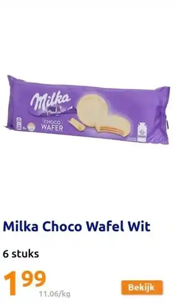 Action Milka Choco Wafel Wit aanbieding