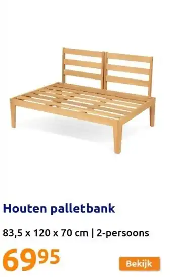 Action Houten palletbank aanbieding