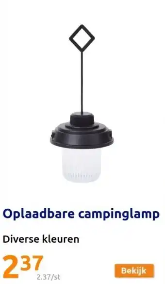 Action Oplaadbare campinglamp aanbieding