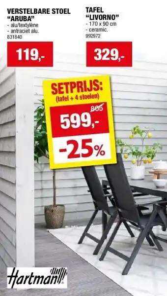 Hubo VERSTELBARE STOEL “ARUBA” aanbieding