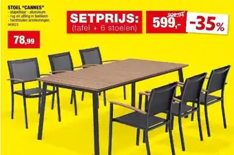 Hubo tafel + 6 stoelen aanbieding