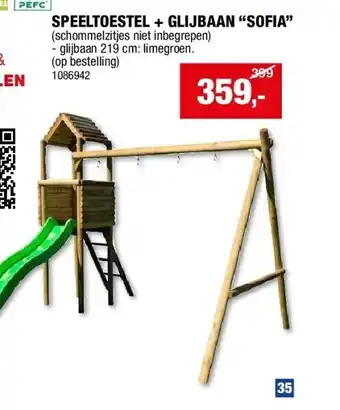 Hubo SPEELTOESTEL + GLIJBAAN “SOFIA” aanbieding