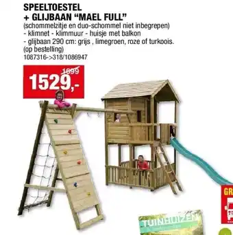 Hubo SPEELTOESTEL + GLIJBAAN “MAEL FULL” aanbieding