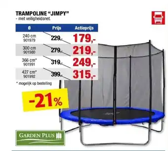 Hubo TRAMPOLINE “JIMPY” aanbieding