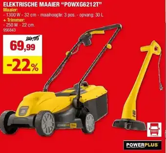 Hubo ELEKTRISCHE MAAIER “POWXG6212T” aanbieding