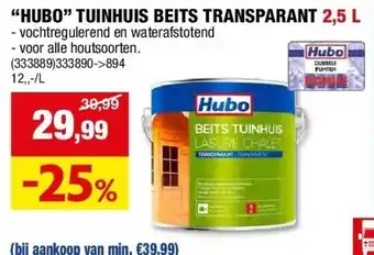 Hubo “HUBO” TUINHUIS BEITS TRANSPARANT 2,5 L aanbieding