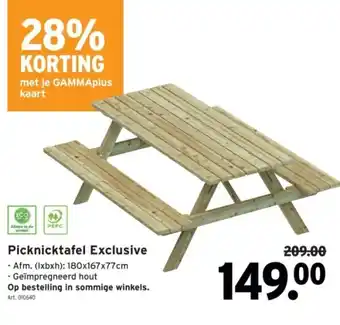 GAMMA Picknicktafel Exclusive aanbieding