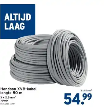 GAMMA Handson XVB-kabel lengte 50 m aanbieding