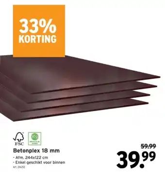 GAMMA Betonplex 18 mm aanbieding