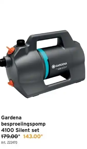 GAMMA Gardena besproeiingspomp 4100 Silent set aanbieding