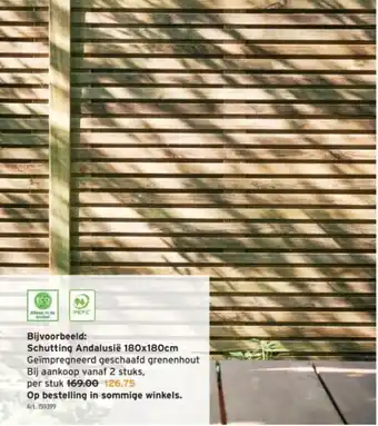 GAMMA Schutting Andalusië 180x180cm aanbieding