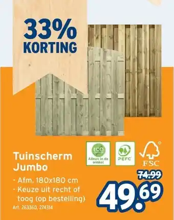 GAMMA Tuinscherm Jumbo aanbieding