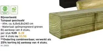 GAMMA Tuinpaal geschaafd aanbieding