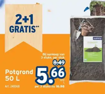 GAMMA Potgrond 50 L aanbieding