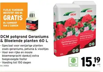 GAMMA DCM potgrond Geraniums & Bloeiende planten 60 L aanbieding