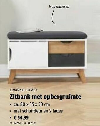 Lidl Zitbank met opbergruimte aanbieding
