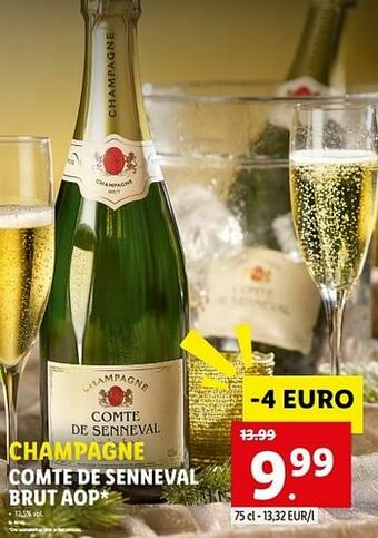 Lidl Champagne comte de senneval brut aop aanbieding