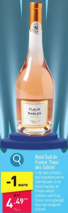 ALDI Rosé Sud de France 'Fleur des Sables 75 cl aanbieding