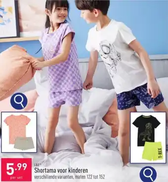 ALDI L&D Shortama voor kinderen aanbieding