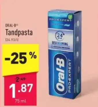 ALDI ORAL-B Tandpasta 75ml aanbieding