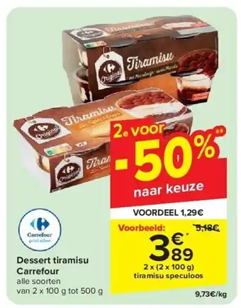 Carrefour Dessert tiramisu aanbieding