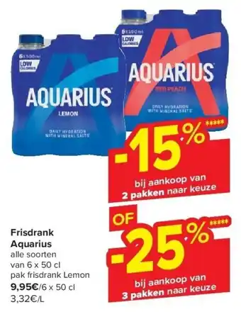 Carrefour Frisdrank Aquarius aanbieding