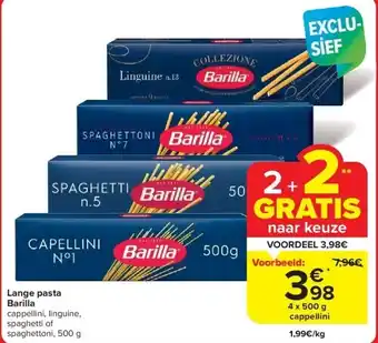 Carrefour Lange pasta Barilla aanbieding