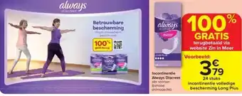 Carrefour Incontinentie Always Discreet aanbieding