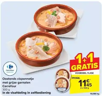 Carrefour Oostends vispannetje met grijze garnalen Carrefour aanbieding