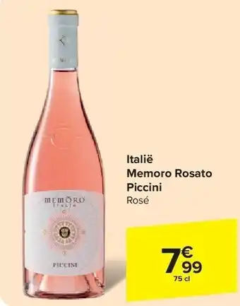 Carrefour Italië Memoro Rosato Piccini aanbieding