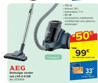 Carrefour Stofzuiger zonder zak LX5-2-4-DB aanbieding