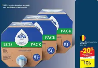 Carrefour Natuurlijk mineraalwater Spa Reine aanbieding