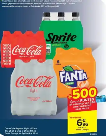 Carrefour Coca-Cola Regular, Light of Zero aanbieding