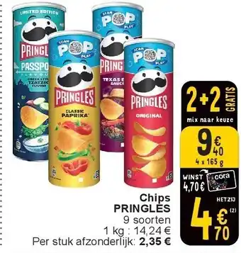 Cora Chips PRINGLES aanbieding