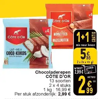 Cora Chocoladerepen CÔTE D’OR aanbieding