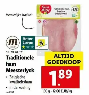 Lidl Traditionele ham meesterlyck aanbieding