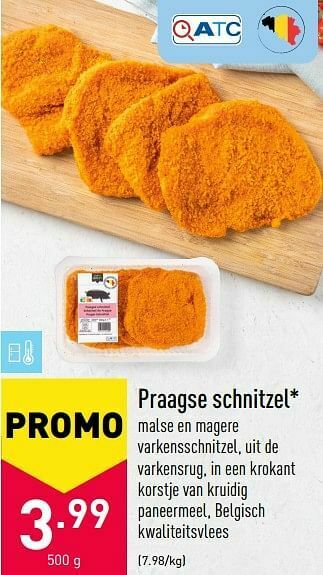 ALDI Praagse schnitzel aanbieding