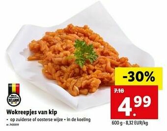Lidl Wokreepjes van kip aanbieding
