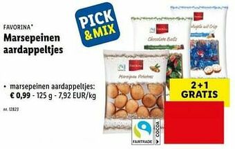 Lidl Marsepeinen aardappeltjes aanbieding