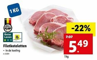 Lidl Filetkoteletten aanbieding