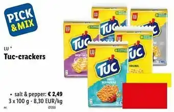 Lidl Tuc-crackers salt + pepper aanbieding